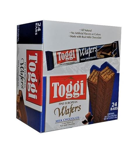 Toggi Fine European Wafers, Milk Chocolate, 24 Count