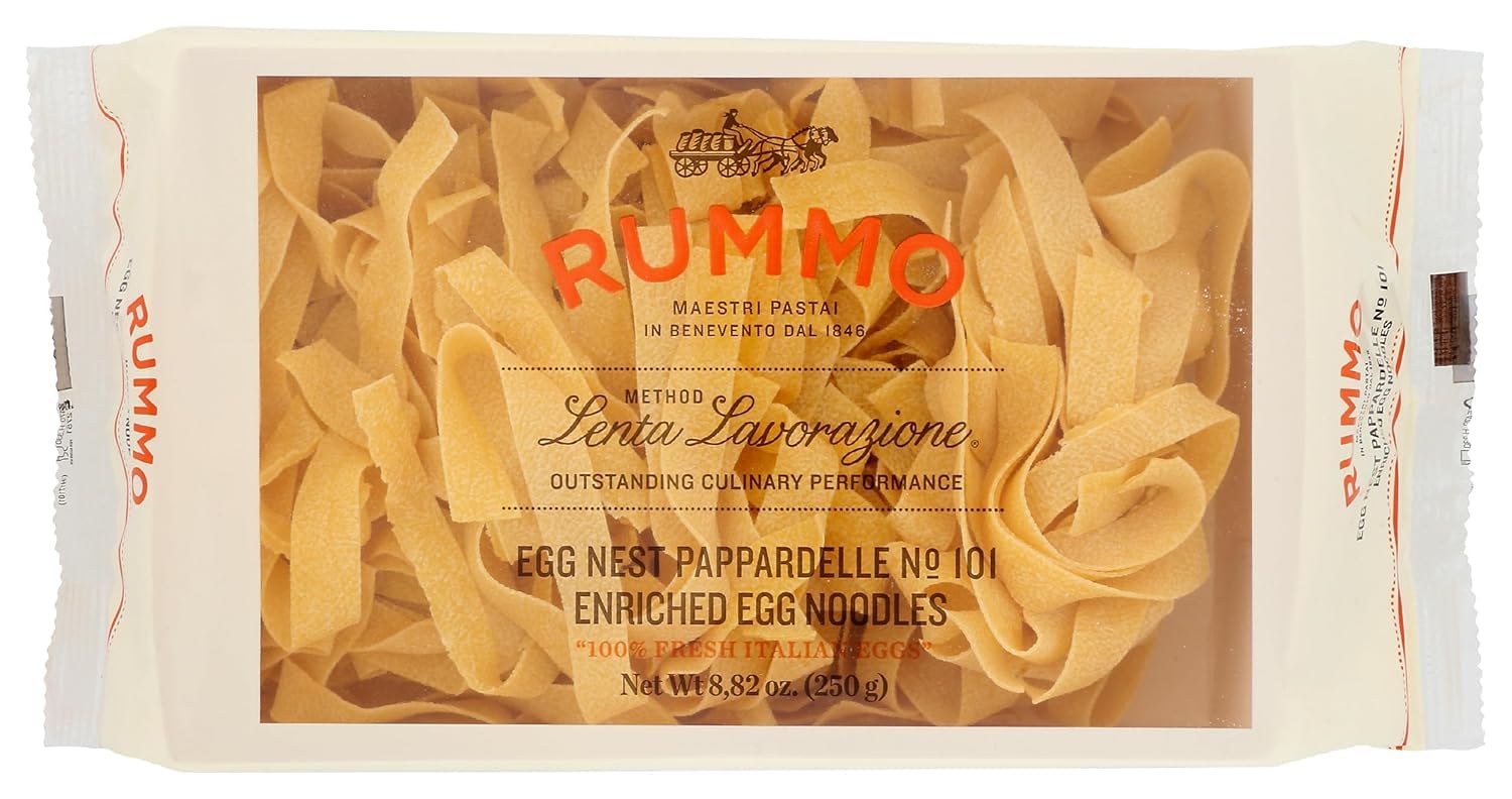 Rummo Egg Noodles Variety Pack - 6 Pack (0.55 lb Boxes) - Pappardelle & Fettuccine - Imported Italian Pasta - Premium Durum Wheat Egg Pasta