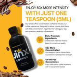 Jinx Coffee Concentrate - 50x Stronger Cold Brew Coffee | Strong Caffeine Concentrated Liquid, Perfect for Instant Hot or Iced Coffees, Cold Brew
