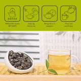 LWXLJMJZC?100g/3.53oz Jasmine Dragon Pearls Loose Leaf Green Tea with Pleasant Jamsine Aroma-Jasmine Tea Suitable For Both Hot And Cold