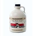 Georgia Mountain Maples of Vermont, Organic Maple Syrup, Dark Color Robust Taste, 64 Ounce