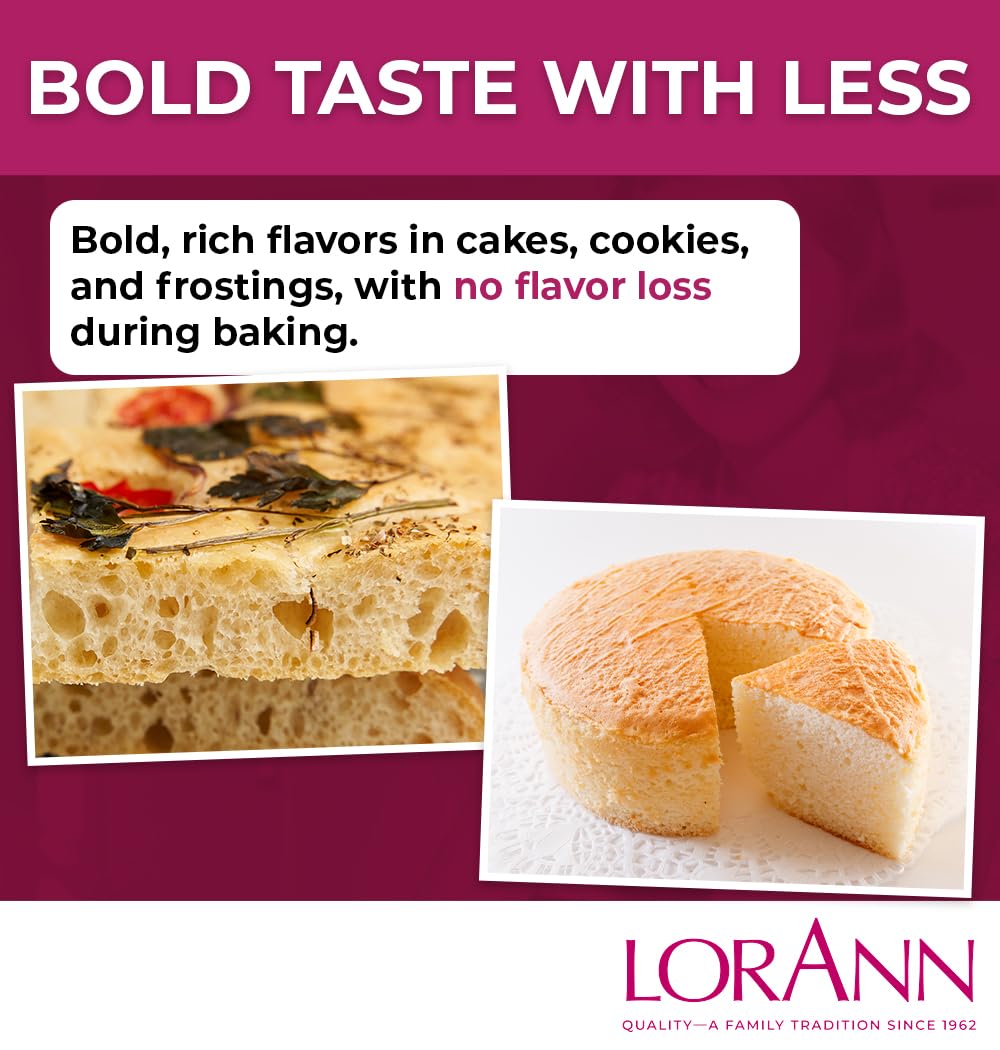 Lorann Oils Buttery Sweet Dough Bakery Emulsion: Authentic Sweet Dough Taste, Ideal for Amplifying Sweet Bready Notes in Baked Goods, Gluten-Free