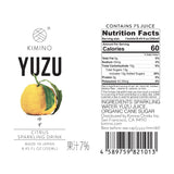 Kimino Sparkling Juice Beverage 8.45 Fl Oz (Yuzu, Pack of 12)
