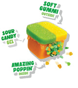 Gummi Popz Popping Gummy Candy, Citrus Sour - Individually Wrapped, 12 Pack (1.8 oz Each) - Party Candy & Party Favors for Birthdays, Holidays