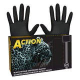 Shamrock Nitrile Black Disposable Gloves - 6 mil, Latex-Free, Powder-Free, Rubber Glove, Non-Medical Use, Powder-Free, Medium, 83012