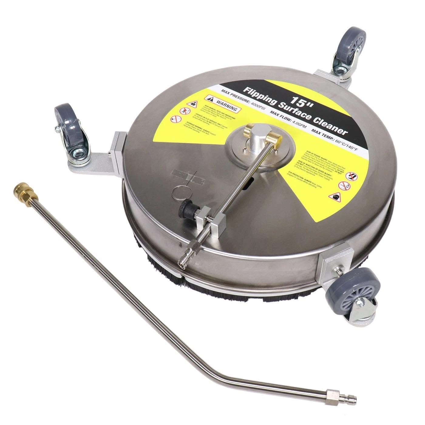RHYTHM TESTAMENT for Erie Tools 15" Stainless Steel Flipping Surface Cleaner, Surface Cleaner, Stainless Steel, Erie Tools 15"