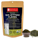OCEAN’S BALANCE Organic Sea Lettuce Seaweed Flakes - Organic Seaweed Flakes, Perfect for Keto Diet, Paleo Diet, Vegetarian or Vegan Diet - Gluten-Free