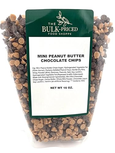 Mini Peanut Butter Chocolate Chips (1lb. Resealable Zip Lock Bag)