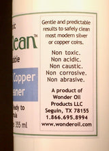 Wonder Oil Products LLC SafeClean Coin Cleaner Ready to Use Solution for Silver and Copper Modern Coins 12 fl. ounces. No Risk Guarantee.