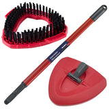 Replace Head Base Scrub Mop Brush Head Replacement Spin Mop Accessories Set for O Cedar EasyWring 1 Tank System, 1 Shower Floor Scrubber+1 Head
