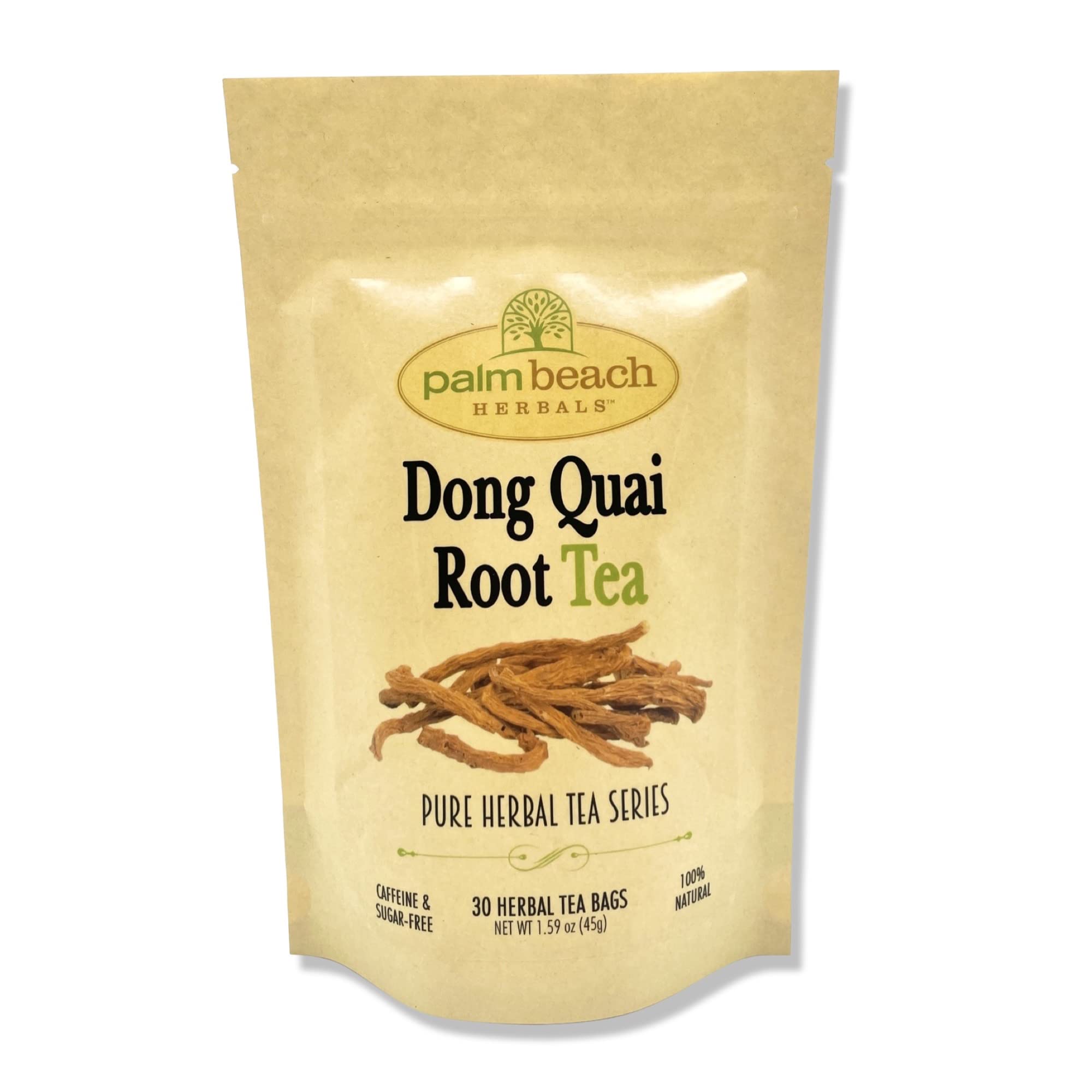 Palm Beach Medicinal Herbs - Dong Quai Root Tea - Pure Herbal Tea Series, 30ct