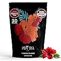 PiPi Tea Organic Hibiscus Tea Bags - Caffeine Free Herbal Tea Rich in Antioxidants, Non-GMO & Vegan, Sourced from Premium Hibiscus Flowers for Daily