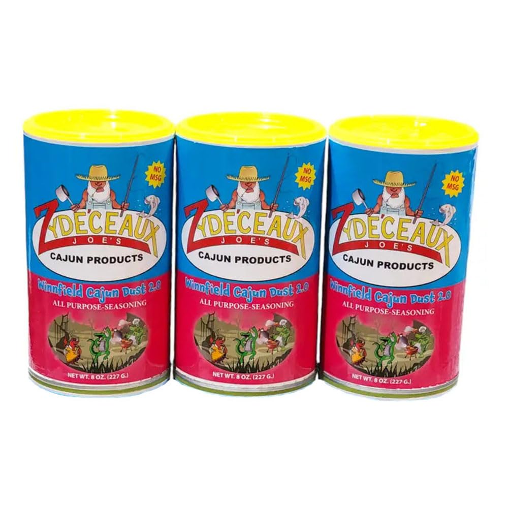 Winnfield Cajun Dust 2.0 (All-purpose Seasoning) Blue/Pink Bottle (3 Pack)(1 point More salt, and More Heat. 2 out of 5 Heat Level)