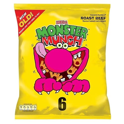 Monster Munch Roast Beef Snacks 22g X 6