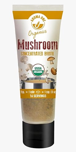 Aroma One Mushroom Broth Concentrate - Savory Vegetable Stock Base for Soups, Noodles & Risottos - Clean-Label Mushroom & Porcini Flavor - Easy Dilute