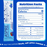 ASPIRE® Blue Burst, Healthy Energy Powder Sticks 80mg Natural Caffeine, Zero Sugar No Carbs Keto Friendly, 10 Stick Packs with Vitamins B & C, Zero