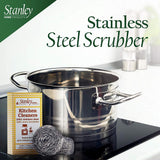 Stanley Home Products Stainless Steel Scrubbers - Rust Resistant Sponge for Pots, Pans, Grills, Ovens, Sinks and Tools - Metal Scrubbers for Kitchen