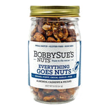 BobbySue's Nuts Everything Goes Nuts Gourmet Snack, All-Natural, Gluten Free, Low Sugar, and High Protein Nut Mix of Almonds, Cashews, Pecans, 8 Oz, 1