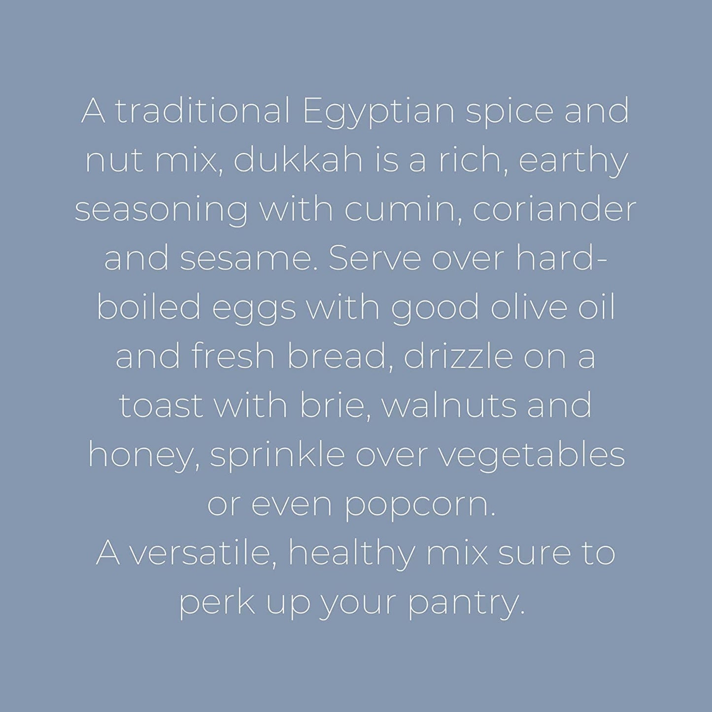 Villa Jerada Dukkah - Egyptian Hazelnut & Spice Blend | Premium Middle Eastern Seasoning with Coriander, Cumin & Sesame | Small-Batch, Handcrafted