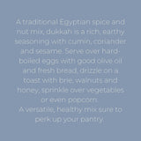 Villa Jerada Dukkah - Egyptian Hazelnut & Spice Blend | Premium Middle Eastern Seasoning with Coriander, Cumin & Sesame | Small-Batch, Handcrafted