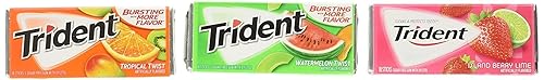 Trident Fruit Variety Pack Sugar Free Gum, 14 Count, Pack of 20