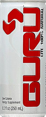 GURU Lite Natural Energy Drink, 8.4 fluid-ounces (Pack of 12)