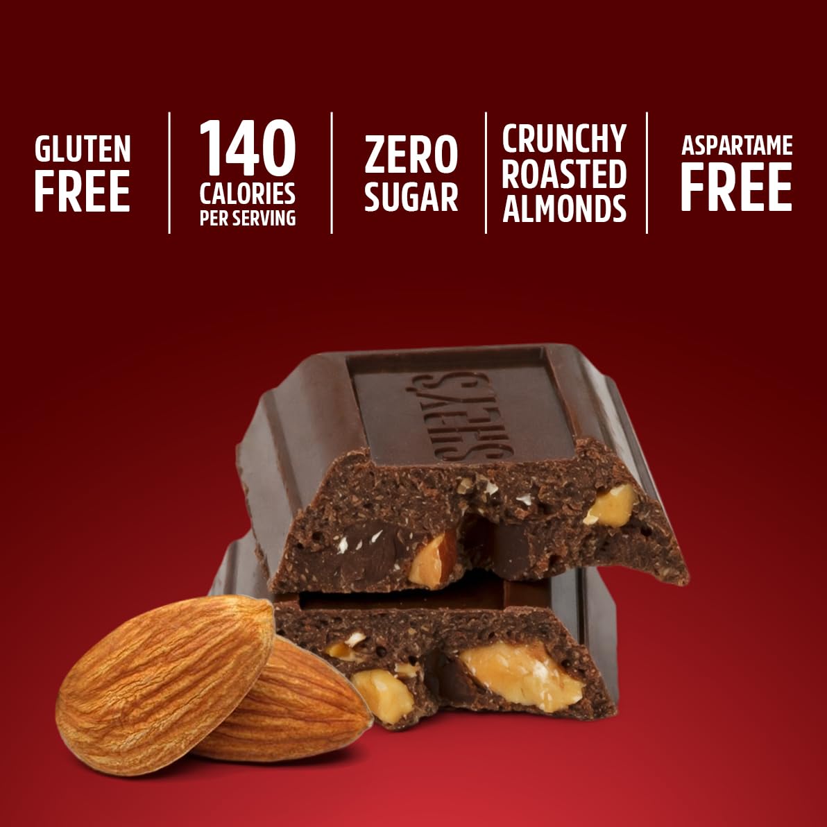 Zero Sugar Milk Chocolate Candy with Almonds, 3-Pack - Individually Wrapped Mini Candy Bars, Sugar Free Chocolate Perfect for Low Carb Diets