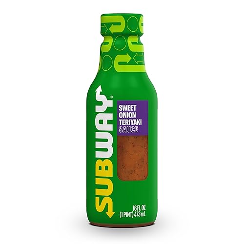 Subway Sweet Onion Teriyaki Sauce, 16 fl. oz., Made with Ginger, Poppyseed and Green Onions, Perfect Chicken Marinade, Glaze, Stir Fry or Hibachi