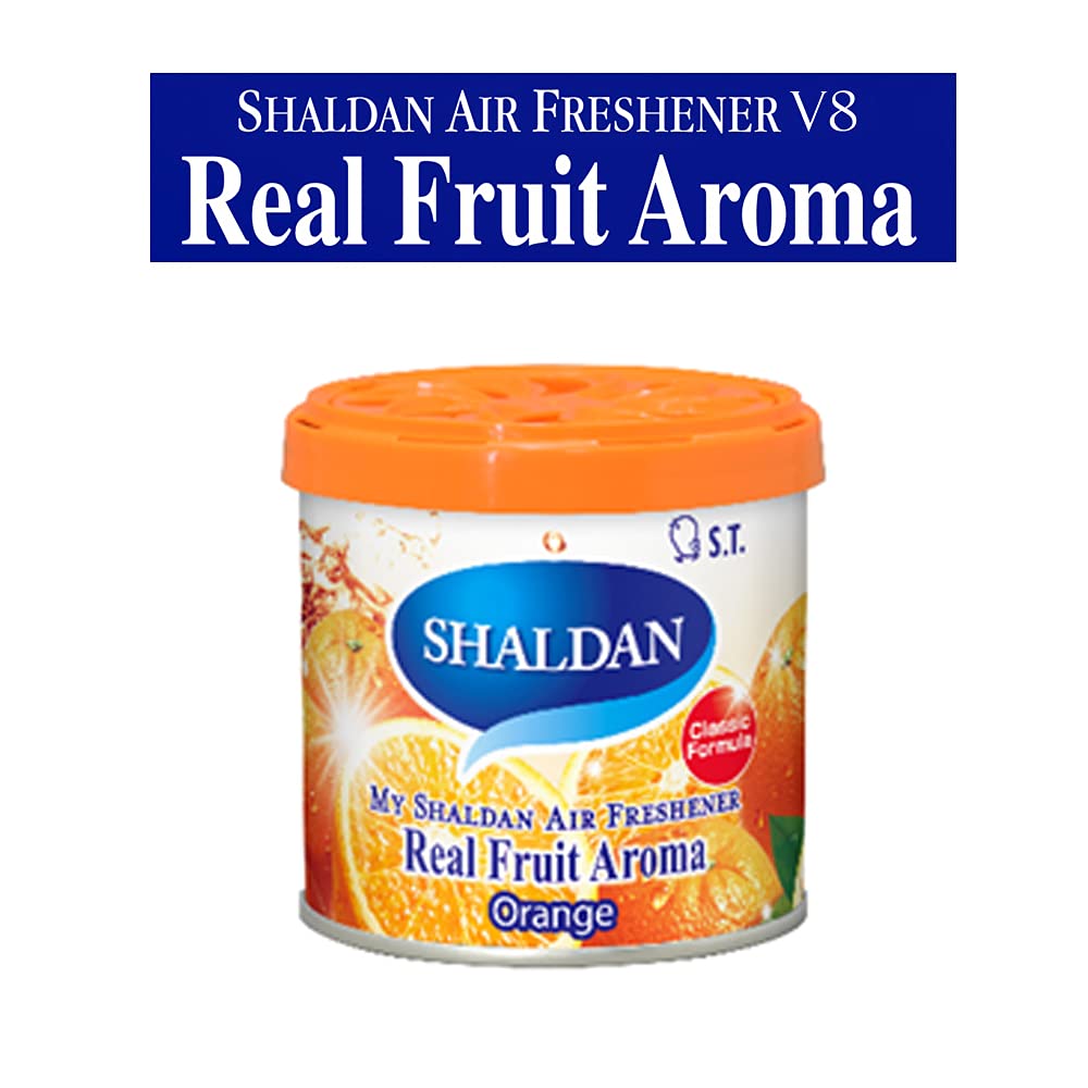 My Shaldan Air Freshener V8 - Orange x8 cans Real Fruit Aroma by ST. Corporation, Japan, Original Classic Formula, and YirehStore Finger Heart Lemon