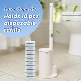 Disposable Toilet Brush Cleaning System with 50pcs Toilet Bowl Wand Refills for Clorox Toilet Bowl Wand Kit,Wall Mounted Disposable Toilet Bowl Brush
