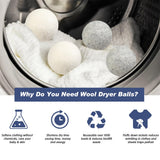 Wool Laundry Ball Pack of 6 Tumble Dryer Wool Ball Fabric Softener Alternative Reusable Wool Laundry Balls Nature’S Fabric Softeners for Fluffs