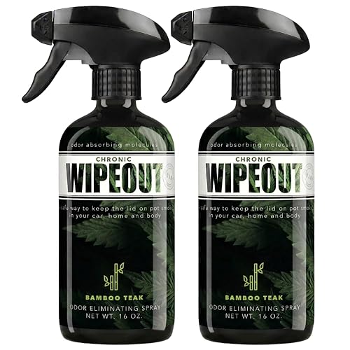 Chronic Wipeout Smoke Smell Eliminator for Home, Cars, Hands, Hair, Clothes, & More | Smoke Odor Eliminating Spray for All Kinds of Strong Smoke |