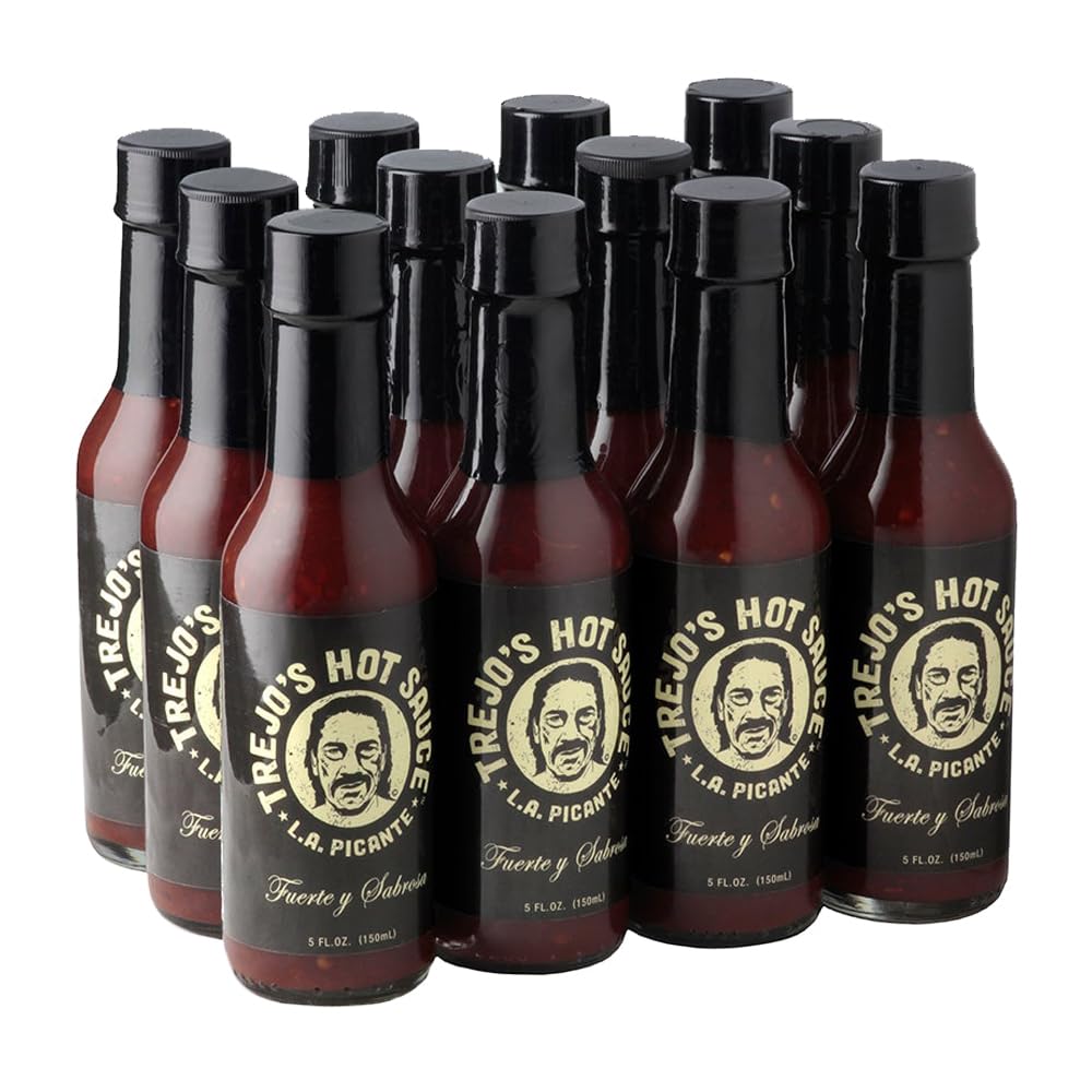 Trejo's All-Natural Hot Sauce, 12-Pack (5 oz. Bottles) Medium Heat Made from a Blend of Peppers, Zero Calories, Non-GMO
