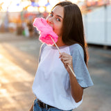 Cotton Candy 10 Pack, 10 Bags each 0.42oz, Strawberry Mini Pink cotton candy Individually Wrapped for Parties & Favors, Enjoy Fluffiness of kosher