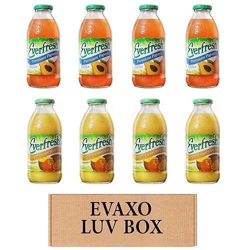 Evaxo Papaya Juice, 16 oz. (8 Count), 100% Pineapple Orange Juice