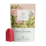 Pu-erh Shu Tea Resin with Rose - Ripe Puer Fermented Dark Tea from Yunnan | Pu’er Tea Concentrate | 30 Individually Wrapped Pieces
