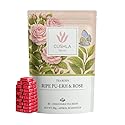 Pu-erh Shu Tea Resin with Rose - Ripe Puer Fermented Dark Tea from Yunnan | Pu’er Tea Concentrate | 30 Individually Wrapped Pieces