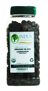 Indus Organics Black Cardamom Whole, 12 Oz Jar, Freshly Packed, Premium Quality, Hand Selected, Freshly Packed