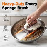 Magic Emery Cleaning Sponge Rust Remover, 2026 New Cleaning Sponge for Stubborn Stains, Emery Sponges Brush Eraser Scrub Pad (Set A)