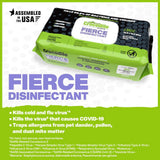 Crocodile Cloth Fierce Disinfectant Wipes - 80 Count 15" x 10" Multi-Surface Disinfecting Cleaning Cloths For Kitchens, Bathrooms, Offices & Schools