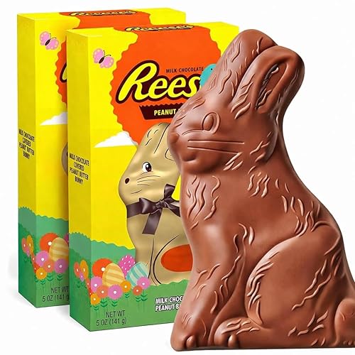 Milk Chocolate Peanut Butter Bunny, Easter Candy Gift Box, 5 oz 2 packs