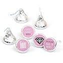 Big Dot of Happiness OMG, You're Getting Married - Engagement Party Round Candy Sticker Favors - Labels Fit Chocolate Candy (1 Sheet of 108)