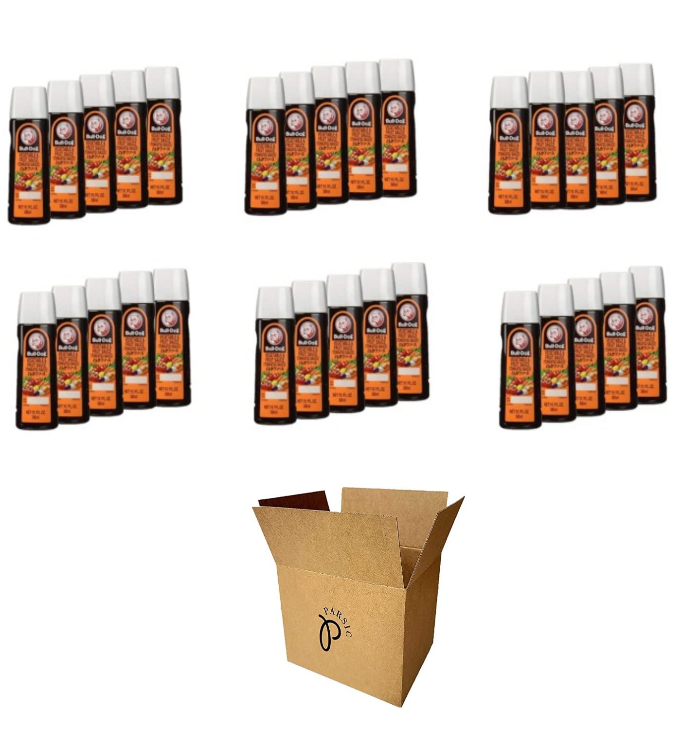 Bull-Dog Sauce, 10.1 Fl Oz Each, Assort 3 kinds (Tonkatsu, Worcestershire, Semi-Sweeet) (Tonkatsu (Pack of 30-1 Case))