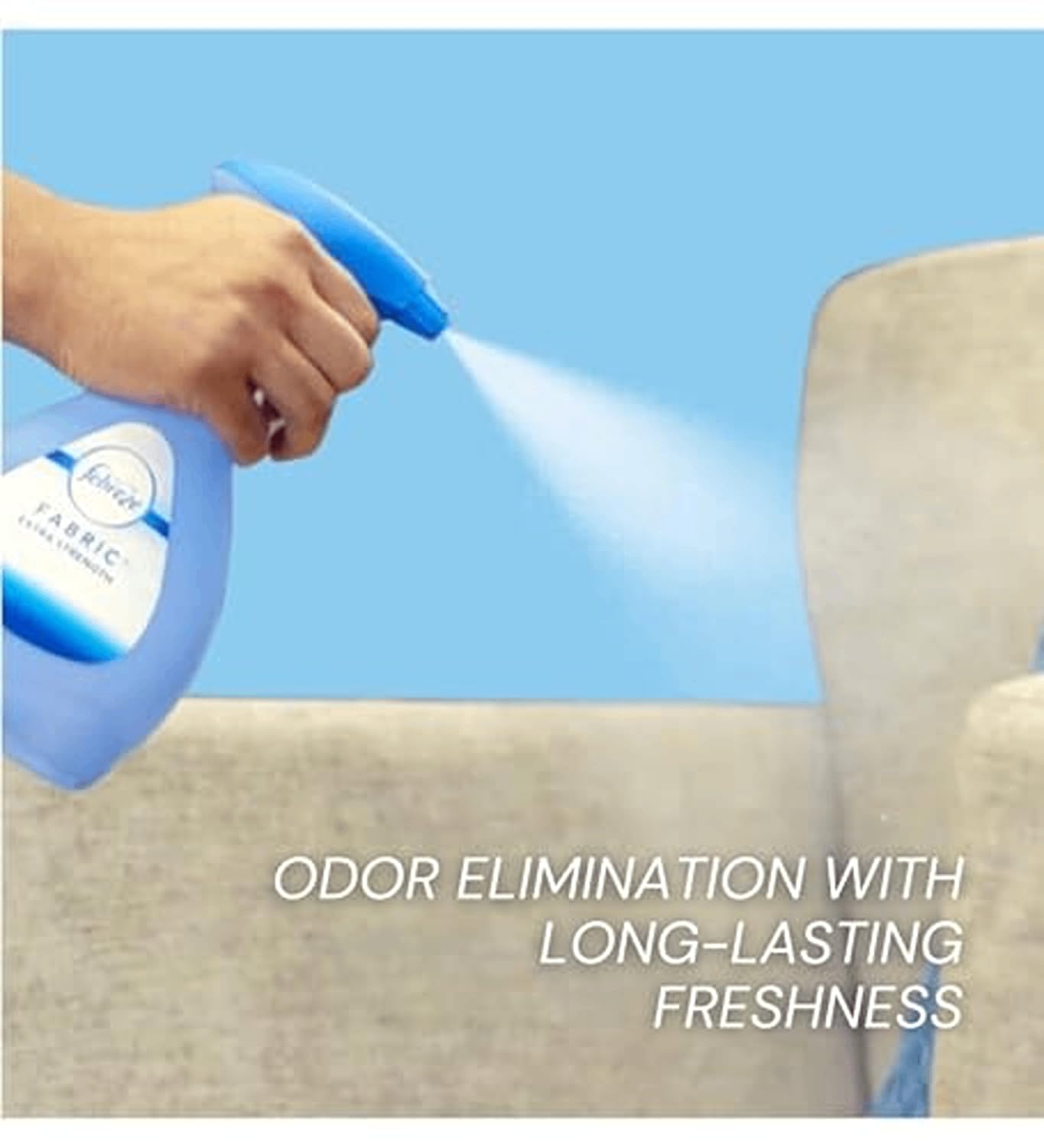 Fabric Refresher Spray 23.6 oz Bundle with Microfiber Cloth - Fabric Freshener Spray for Sofas, Curtains, and Hard-to-Wash Fabrics - Eliminates Odors
