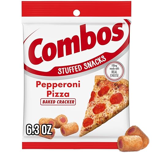 COMBOS Pepperoni Pizza Cracker Baked Snacks 6.3-Ounce Bag