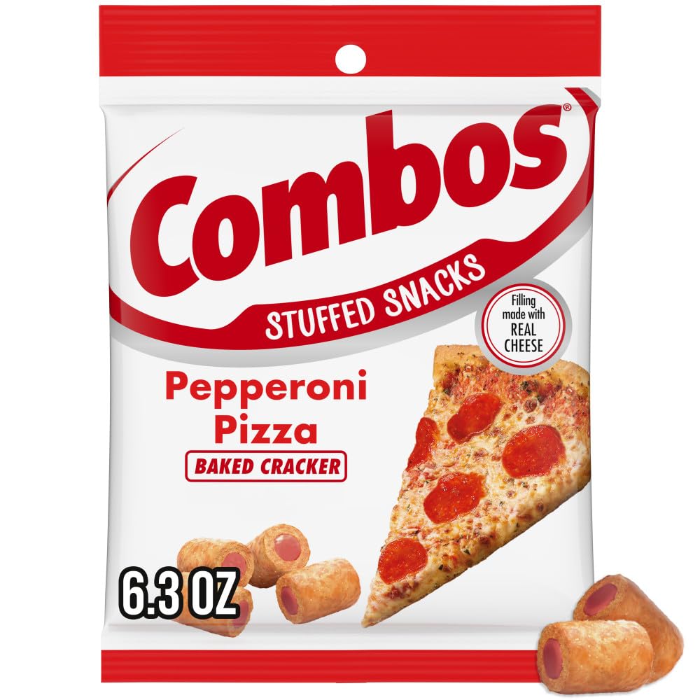 COMBOS Pepperoni Pizza Cracker Baked Snacks 6.3-Ounce Bag
