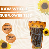 4LB Raw Whole Sunflower Seed in Shell by Nuts to You | Essential Vitamins & Minerals | Healthy Superfood Snack Vegan, Keto, Kosher, Non GMO, Gluten