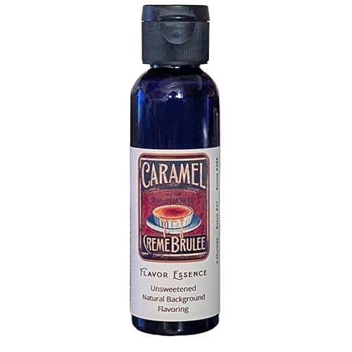 CARAMEL CREME BRULEE Flavoring by Flavor Essence (Unsweetened, Natural Background Flavoring) 2 Oz.| For Beverages: coffee/tea, shakes, smoothies, bar