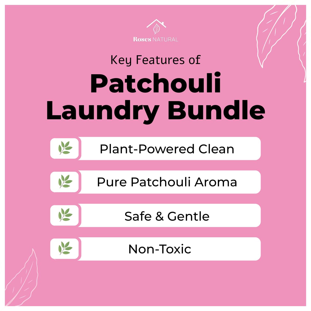 Patchouli Laundry Detergent and Scent Booster Bundle, 32 oz Detergent, 16 oz Booster, Natural Laundry Set, Eco-friendly, Patchouli Essential Oil