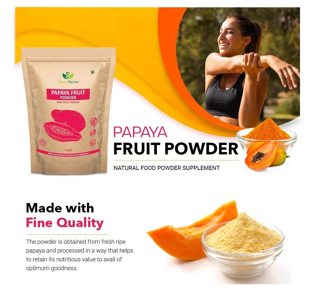 Papaya Fruit Extract Powder 1lb, Digestive Super Food for Skin (16 Ounces(1 Pack))